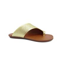 Chinelo Valentina Rasteira Feminino 23068 Ouro