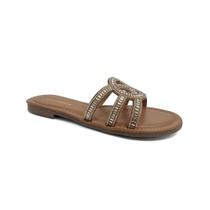 Chinelo Via Marte Rasteira Gáspea 308-003-01 Macchiato