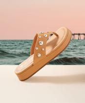 Chinelo Via Uno 803028 Flatform Dedo Brilho Casual Feminino Chinelo Via Uno 803028 Flatform Dedo Brilho Casual Feminino