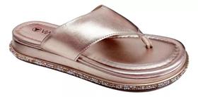 Chinelo Via Uno 803029 Flatform Metalizada Dedo Brilho Anabela Feminino Chinelo Via Uno 803029 Flatform Metalizada Dedo Brilho Anabela Feminino