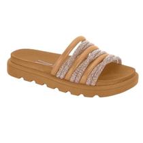 Chinelo Vizzano Flat Asa em Tiras com Cristal Cor:CarameloTamanho:33Gênero:Feminino Chinelo Vizzano Flat Asa em Tiras com Cristal Cor:CarameloTamanho:33Gênero:Feminino