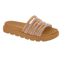 Chinelo Vizzano Flat Asa em Tiras com Cristal