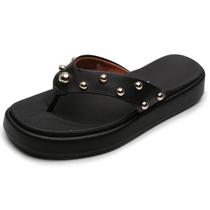 Chinelo Vizzano Flat Spikes Feminino - Preto Chinelo Vizzano Flat Spikes Feminino - Preto