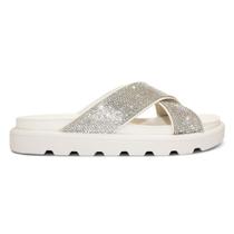 Chinelo Vizzano Papete Tiras Cruzadas Strass Casual 6459.122