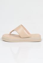 Chinelo Week Shoes FlatForm Sola Alto Papete Nude