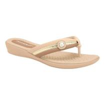 Chinelo Wide Fit Piccadilly Napa Stretch Soft Trisse - Rose