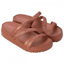 Chinelo Zaxy 19068 Glitter Up Papete Flatform Feminino
