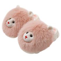 Chinelos Alpaca Plush Cartoon Winter House Fluffy Cute Chinelos Alpaca Plush Cartoon Winter House Fluffy Cute