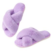 Chinelos Ankis Fuzzy Cross Band Memory Foam Open Toe Femininos Chinelos Ankis Fuzzy Cross Band Memory Foam Open Toe Femininos