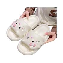 Chinelos Antiderrapantes Kawaii Para Mulheres, Sanrio Hello Kitty, Cinnamoroll, Kuromi, Confortáveis