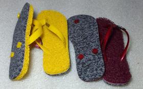 Chinelos Apaju, 2 pares de chinelo de capacho / rubberkap(emborrachado)