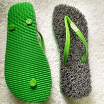 Chinelos Apaju, capacho terapêutico, ortopédico, anti stress, cor cinza com borracha SBR 100% grande