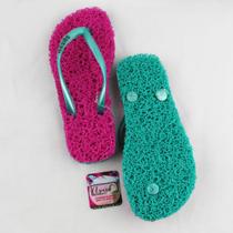 Chinelos Apaju, duplo capacho terapêutico, ortopédico, anti stress de cor rosa Pink.