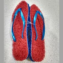 Chinelos Apaju, duplo capacho terapêuticos, ortopédico e anti stress vermelho.