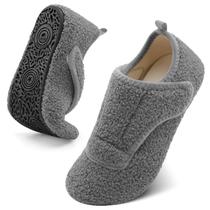 Chinelos BARERUN Fuzzy Fleece Soft Comfy Bomba Grey Tamanho 38-39