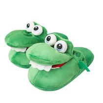 Chinelos Cartoon Crocodile Plush Funny Winter House