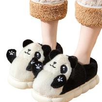 Chinelos Cartoon Panda Plush Winter House Slipper Cozy Chinelos Cartoon Panda Plush Winter House Slipper Cozy