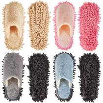 Chinelos Cleaning Mop Microfiber Gerrii, 4 pares para homens/mulheres Chinelos Cleaning Mop Microfiber Gerrii, 4 pares para homens/mulheres