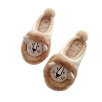 Chinelos Cute Lion Plush Anime Home Shoes, tamanho 40-41