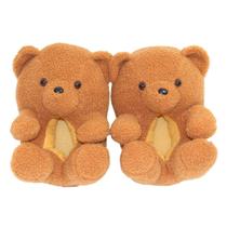 Chinelos Cute Teddy Bear Anime Plush Home Cotton, tamanho 29 cm