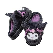Chinelos De Algodão Antiderrapantes Para Mulheres, Estilo Kuromi, Para Outono E Inverno, Calçados