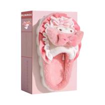 Chinelos De Algodão Estilo Cartoon Para Mulheres, Quentes, Antiderrapantes, Com Solado Grosso,