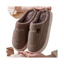 Chinelos De Algodão Femininos Antiderrapantes Quentes Para Uso Interno No Outono E Inverno Para