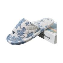 Chinelos De Algodão Floral Para Casa, Sapatos Leves E Antiderrapantes Para Uso Interno, Para