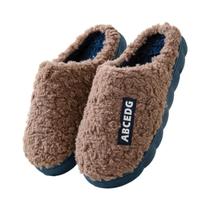 Chinelos De Algodão Fluffy E Quentes Para O Inverno, Unissex, Com Sola Grossa, Para Uso Interno E