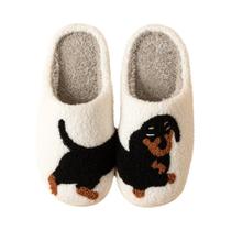 Chinelos De Algodão Para Mulheres Com Estampa De Cachorrinho Dachshund, Confortáveis E Leves Para O