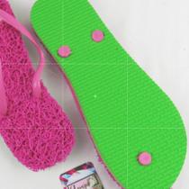 Chinelos de capacho com borracha 100% ortopédicos e anti stress rosa pink.