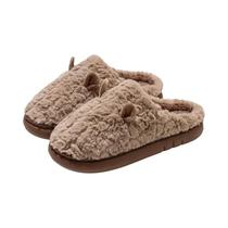 Chinelos De Inverno Femininos Confortáveis E Quentes De Algodão Peludo, Antiderrapantes, Para Uso