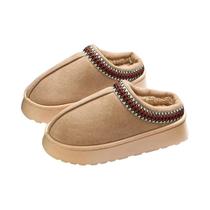 Chinelos De Inverno Femininos De Pelúcia Antiderrapantes Com Sola Grossa E Bordados, Calçados Chinelos De Inverno Femininos De Pelúcia Antiderrapantes Com Sola Grossa E Bordados, Calçados