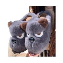 Chinelos De Inverno Femininos Em Pelúcia Sintética Com Plataforma Chunky Antiderrapante Confortáveis