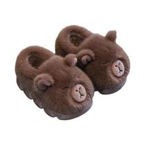 Chinelos De Inverno Para Crianças Em Pelúcia De Capivara, Antiderrapantes, Sola Macia, Chinelos De