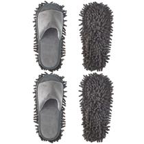 Chinelos de limpeza Jecery Microfiber para piso cinza Chinelos de limpeza Jecery Microfiber para piso cinza
