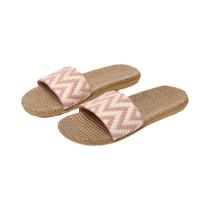 Chinelos De Linho Femininos De Verão Antiderrapantes EVA Sandálias Casuais De Praia Multi-Estilos