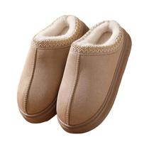 Chinelos De Plataforma De Algodão Peludo E Quente Para Mulheres, Antiderrapantes Para Uso Interno Chinelos De Plataforma De Algodão Peludo E Quente Para Mulheres, Antiderrapantes Para Uso Interno