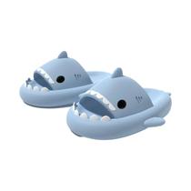 Chinelos De Praia Femininos Em Forma De Tubarão, Plataforma Macia, EVA, Para Uso Interno E Externo,
