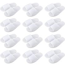 Chinelos de spa descartáveis Open Toe Silicherry, 12 pares, brancos