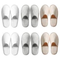 Chinelos de spa OSTADARRA, 6 pares, antiderrapantes, descartáveis e laváveis Chinelos de spa OSTADARRA, 6 pares, antiderrapantes, descartáveis e laváveis