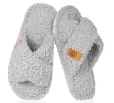 Chinelos Dokela Fuzzy Open Toe Memory Foam para crianças