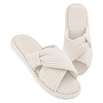 Chinelos domésticos CHILEPON, pulseira cruzada de veludo, bico aberto para mulheres