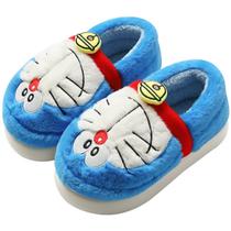 Chinelos Doraemons Anime Plush Warm Household Shoes, tamanho 40-41