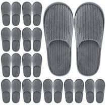 Chinelos Elcoho Closed Toe Spa, lã coral reutilizável, 12 pares Chinelos Elcoho Closed Toe Spa, lã coral reutilizável, 12 pares