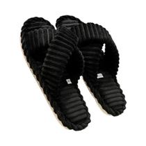 Chinelos Femininos De Corduroy Com Ponta Aberta, Quentes E Confortáveis Para Outono E Inverno, Chinelos Femininos De Corduroy Com Ponta Aberta, Quentes E Confortáveis Para Outono E Inverno,