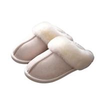 Chinelos Femininos De Inverno Quentes Em Suede Sintético Com Forro De Pelúcia Antiderrapantes Para