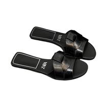 Chinelos Femininos Designer De Verão 2025, Abertos Na Frente, Confortáveis E Casuais, Sapatos