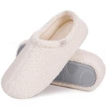 Chinelos femininos HomeTop Fuzzy Memory Foam Loafer Cream Chinelos femininos HomeTop Fuzzy Memory Foam Loafer Cream
