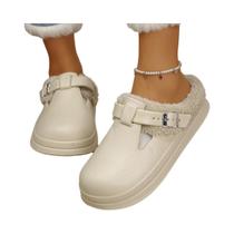 Chinelos Femininos Impermeáveis De Pelúcia Para O Inverno, Quentes, Antiderrapantes, Com Sola Grossa Chinelos Femininos Impermeáveis De Pelúcia Para O Inverno, Quentes, Antiderrapantes, Com Sola Grossa